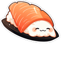 Cute Salmon Nigiri Sushi Animated hand cursor