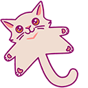 Cute White Cat Animated arrow cursor