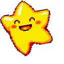 Cute Yellow Star Pixel Animated arrow cursor