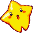 Cute Yellow Star Pixel Animated hand cursor