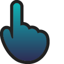 Dark Blue Gradient Animated hand cursor