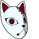 Demon Slayer Tanjiro Kamado & Fox Mask arrow cursor