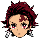 Demon Slayer Tanjiro Kamado & Fox Mask hand cursor