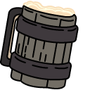 Disenchantment Queen Bean & Mug of Beer arrow cursor