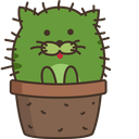 Doodle Cats Cactus hand cursor