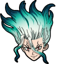 Dr. Stone Senku Ishigami & Chemical Flask Animated hand cursor