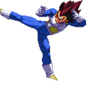 Dragon Ball Vegeta Pixel Animated hand cursor