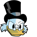 DuckTales Scrooge McDuck & Money Bag hand cursor