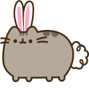 Easter Bunny Pusheen & Chick hand cursor