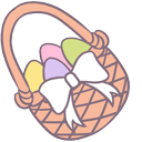 Easter Egg & Basket Animated hand cursor