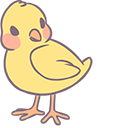 Easter Egg & Chick Animated hand cursor