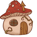 Fairycore Fairy & Mushroom House Animated hand cursor