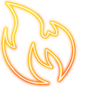 Fire & Lit Orange Neon arrow cursor