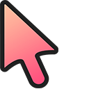 Flamingo Pink Gradient arrow cursor