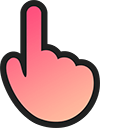 Flamingo Pink Gradient hand cursor