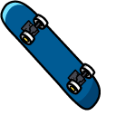 Flipping Blue Skateboard Animated arrow cursor