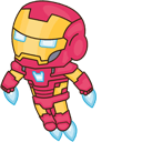 Flying Iron Man Chibi Animated hand cursor