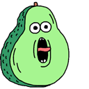 Funny Avocado Screaming Animated hand cursor