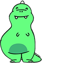 Funny Green Dinosaur Dancing Animated arrow cursor