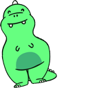 Funny Green Dinosaur Dancing Animated hand cursor