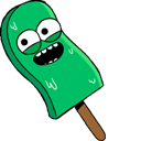 Funny Green Pop Ice Animated hand cursor