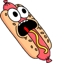 Funny Hot Dog Animated hand cursor