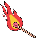 Funny Lit Match Animated arrow cursor