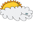 Funny Sun & Rain Cloud Animated hand cursor