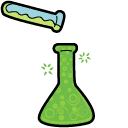 Futurama Professor Farnsworth & Chemistry Flasks Animated arrow cursor