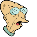 Futurama Professor Farnsworth & Chemistry Flasks Animated hand cursor