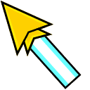 Geometry Dash Animated arrow cursor