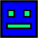 Geometry Dash Blue Cube 2 & UFO 2 Animated hand cursor