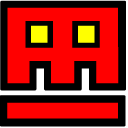 Geometry Dash Red Cube 5 & Robot 1 Animated hand cursor