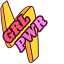 Girl Power & Pink Bra Animated arrow cursor