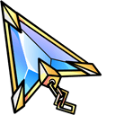 Gold & Blue Diamond arrow cursor