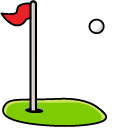 Golf Hole & Club Animated arrow cursor