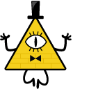 Gravity Falls Bill Cipher & Blue Flame hand cursor