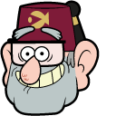 Gravity Falls Stan Pines & 8-Ball Cane hand cursor