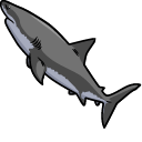 Great White Shark Animated arrow cursor