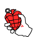 Green Day Heart-Shaped Grenade Animated arrow cursor