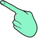 Green Hand Rock On Animated arrow cursor