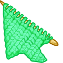 Green Knitting arrow cursor