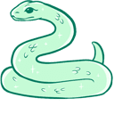 Green Snake Animated hand cursor