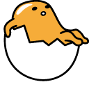 Gudetama Swinging in his Eggshell Animated arrow cursor