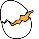 Gudetama Swinging in his Eggshell Animated hand cursor