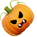 Halloween Angry Pumpkin 3D hand cursor