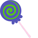 Halloween Blue & Pink Lollipop Animated arrow cursor