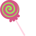 Halloween Blue & Pink Lollipop Animated hand cursor