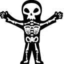 Halloween Flashing Skeleton Animated hand cursor