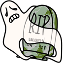 Halloween Ghost & Gravestone hand cursor